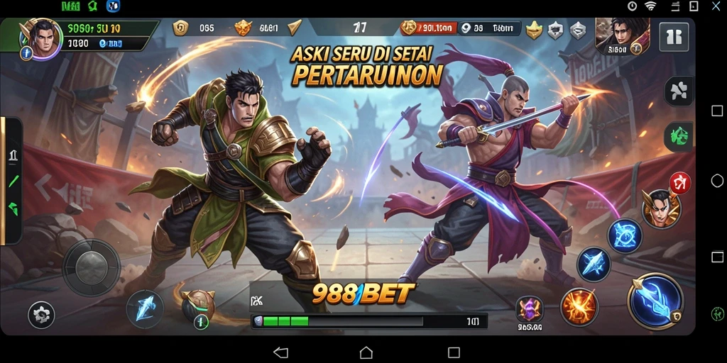 Screenshot gameplay 988BET yang intens dan seru.