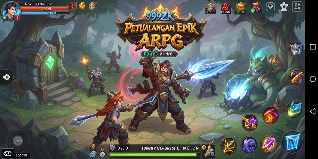 Screenshot gameplay <strong>999ZK</strong> yang menunjukkan aksi pertarungan epik.
