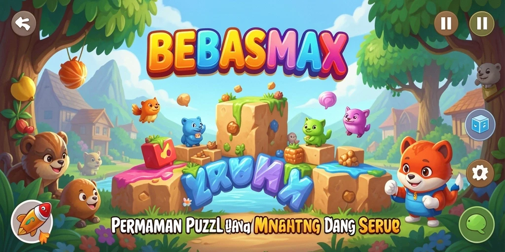 Tampilan gameplay BEBASMAX yang menantang dan seru.