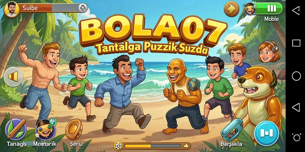 Tampilan gameplay menarik di BOLA07 dengan berbagai tantangan Puzzle.