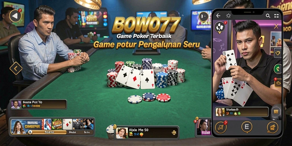 Screenshot gameplay Poker yang menarik dan mendebarkan di BOWO77.
