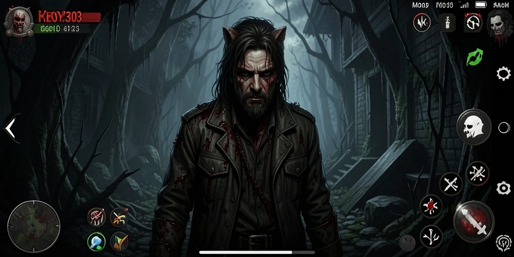 Tangkapan layar gameplay BOY303 yang menampilkan suasana seram.