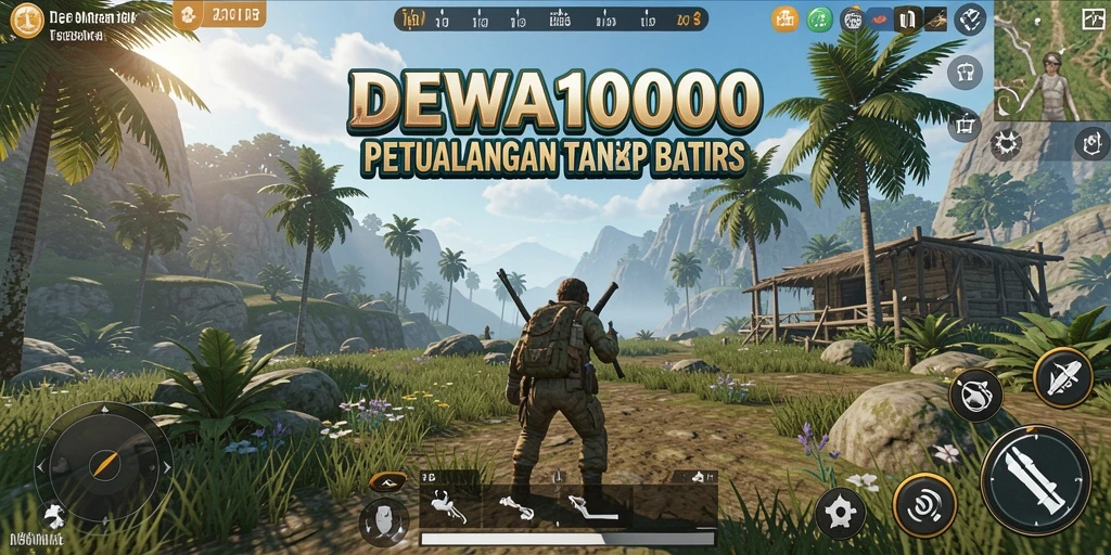 Screenshot DEWA1000 menampilkan petualangan seru di dunia terbuka.