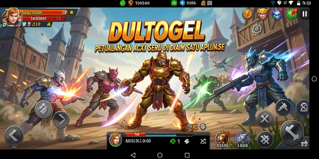 Tampilan aksion mendebarkan dari gameplay DULTOGEL yang seru.