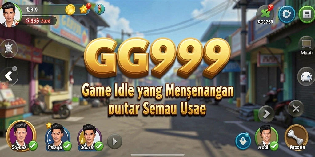Screenshot GG999 menunjukkan gameplay santai dan menarik dari game Idle.
