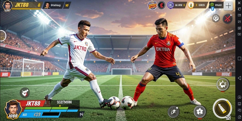 Screenshot game JKT88 menampilkan aksi menarik dalam pertandingan olahraga.