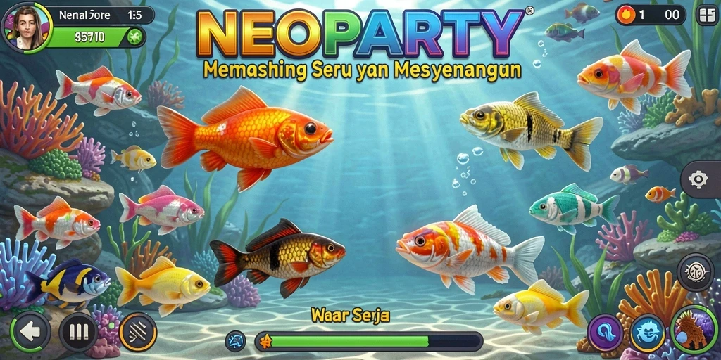 Tangkapan ikan besar dalam permainan NEOPARTY yang seru.