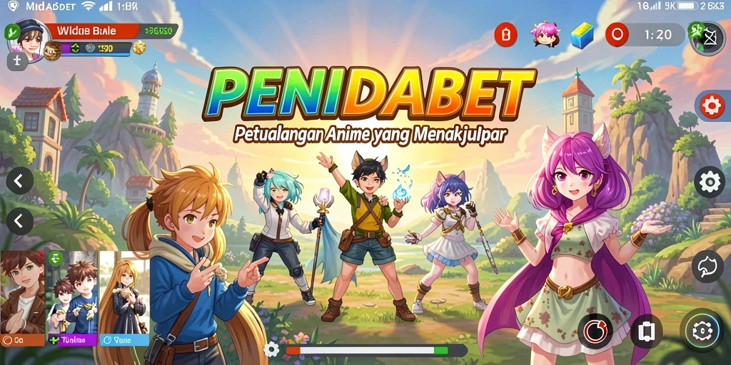 Screenshot PENIDABET menampilkan karakter Anime dalam aksi penuh warna.
