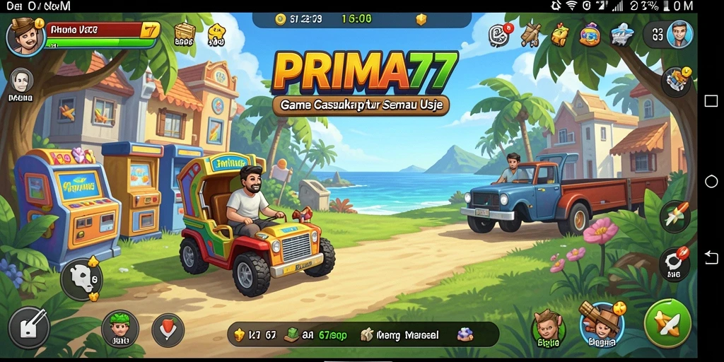 Tampilan gameplay <strong>PRIMA77</strong> yang cerah dan interaktif.